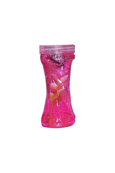 Generic سلايم وردي لامع قابل للتمدد مع غراء شفاف ومزيج الفراشات