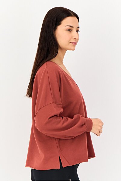 Nike Women Oversized Fit Long Sleeve Outdoor Sweatshirts, Brown