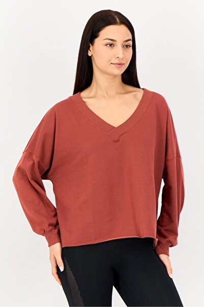 Nike Women Oversized Fit Long Sleeve Outdoor Sweatshirts, Brown