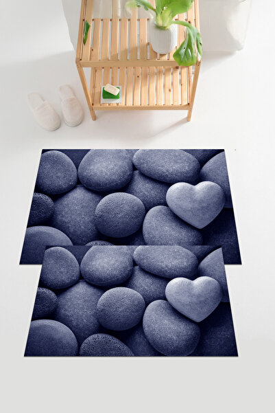 EVİMSEN Set de toaletă pentru baie, lavabil și anti-alunecare, cu model de pi...