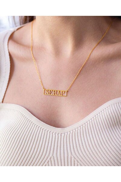 Baytek Silver Kişiselleştirilebilir Özel 925 Ayar Gümüş Kolye-14 Ayar Altın Kaplama-Doğum Günü,Yılbaşı Hediyesi