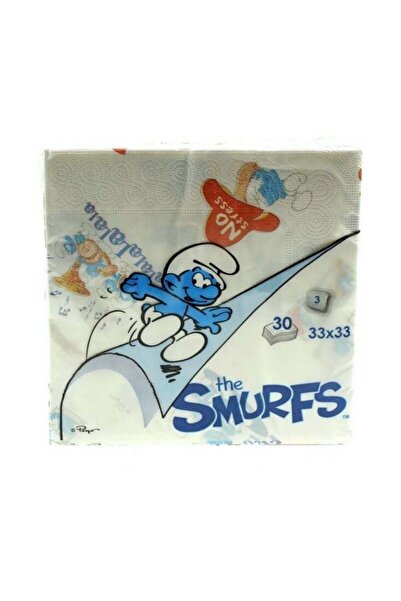 The Smurfs مناديل ورقية مطبوع – 30 قطعة، 33×33 سم