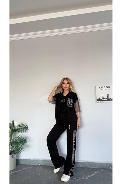 Bella Belluci طقم ملابس علوي وسفلي من التول مع تفاصيل مميزة