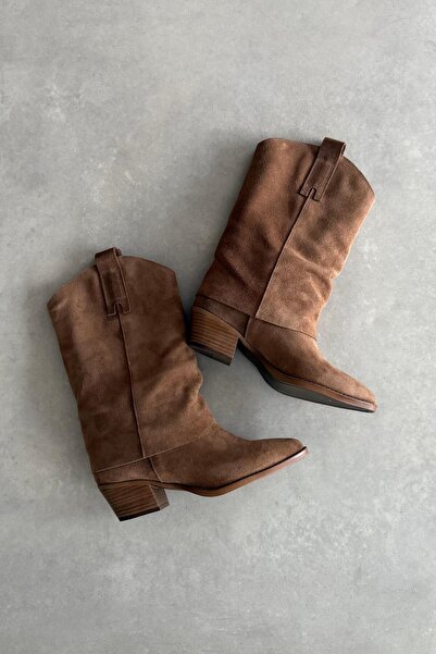 nope21shoess Lora Toprak Hakiki Deri Çizme