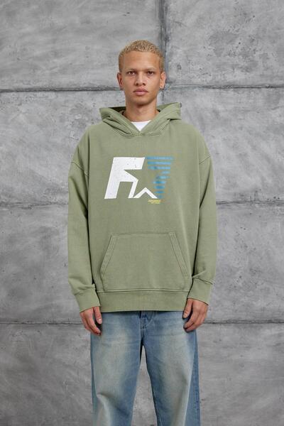 NOMARC Πράσινο F1 PRINTED με κουκούλα oversized ΦΟΥΤΕΡ