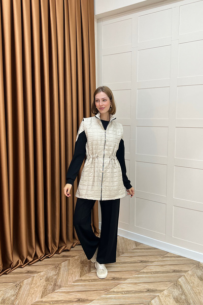 Stilife Αρμονί Καπιτονέ σετ κοστούμι με γιλέκο Τριπλό Σετ Πέτρα