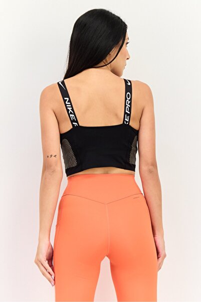 orange and black nike sports bra