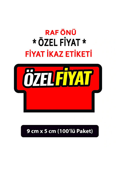 MT Market Raf Önü ÖZEL FİYAT Karton Fiyat Etiketi, 5 cm x 9 cm, Rafa Takılabi...