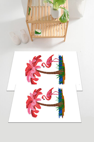 EVİMSEN Set de covoraș de baie digital cu imprimeu lavabil și anti-alunecare,...