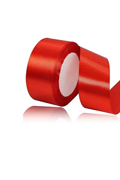 Generic لفة شريط ساتان أحمر - ٣٨ مم × ٢٥ ياردة لتغليف الهدايا والتزيين
