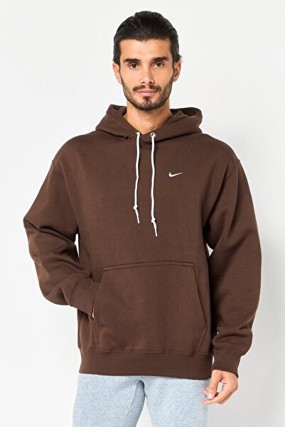 Nike Men Loose Fit Long Sleeve Outdoor Hoodie, Brown