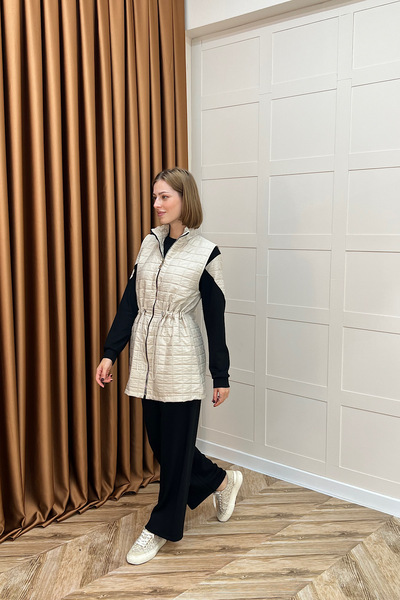 Stilife Αρμονί Καπιτονέ σετ κοστούμι με γιλέκο Τριπλό Σετ Πέτρα