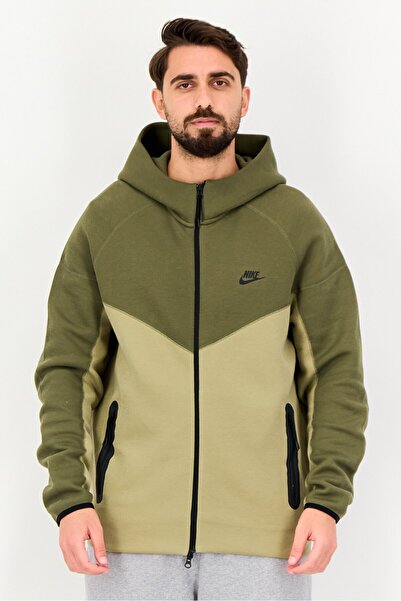 Nike هودي رجالي رياضي بأكمام طويلة وسحاب كامل، متعدد الألوان