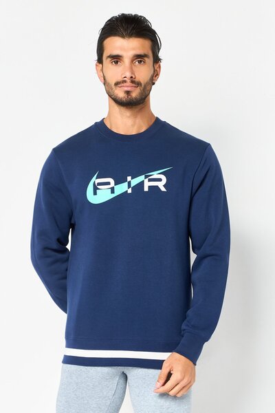 Nike Men Sportswear Fit Long Sleeve Outdoor Sweatshirt, Navy Blue