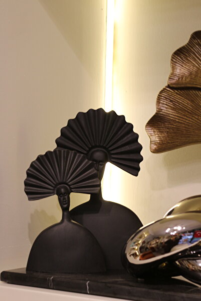 tuan design 2 Lİ AFRİKAN OBJE SİYAH