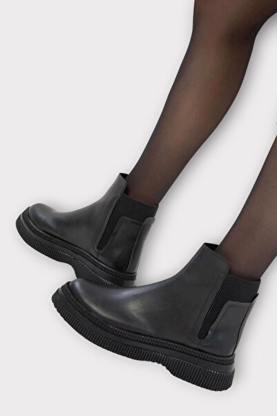 Liger Καθημερινές Γυναικείες Μπότες Suede με Ελαστικό Πλαϊνό Μέρος ΜΑΥΡΟ - ΜΑΥΡΟ