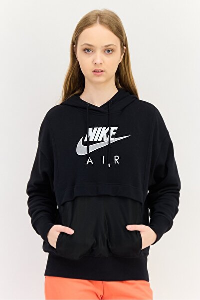 Nike Women Oversized Fit Long Sleeve Outdoor Hoodie, Black