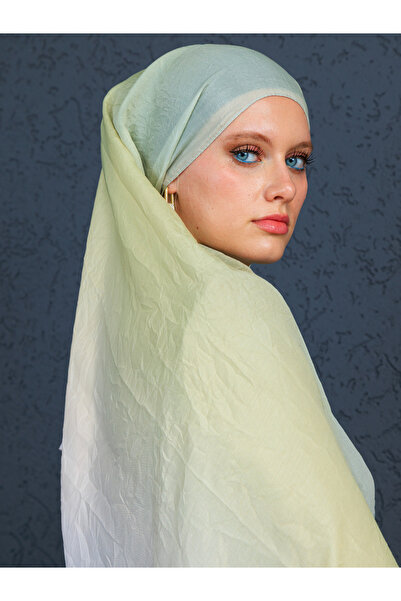 Oxygen Scarfs Degrade Desenli Çift Renkli Bambu Kraş Şal Kadın Şal