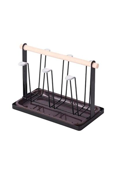 Generic رف تجفيف أكواب متعدد الأغراض مع صينية تجميع التنقيط - منظم مطبخ للأكو...