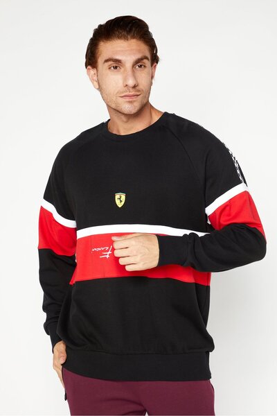 Puma Men Sportswear Fit Long Sleeve Running Sweatshirt, Multicolor