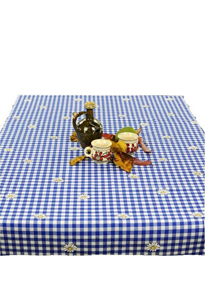 Five Store Fata de masa din bumbac 100%, Clasic romanesc, 150 x 150 cm, albastru, 1 buc