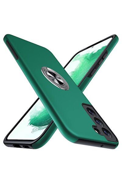 TYBO Husă de protecție pentru Samsung Galaxy S22 Plus, hibridă rezistentă la șocuri, inel de 360° (verde)