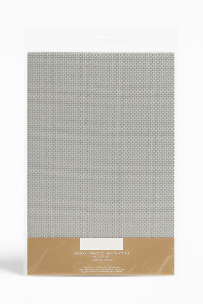 esdekor American Service Set Placemats 30X45Cm 4-Piece 75% Green Pvc 27% Polyester