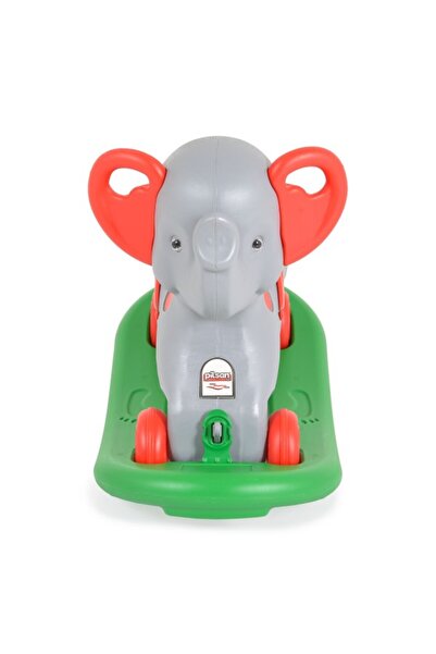 PİLSAN 2-in-1 children's rocking chair with wheels and rocking system, elephant shape, 3 years+