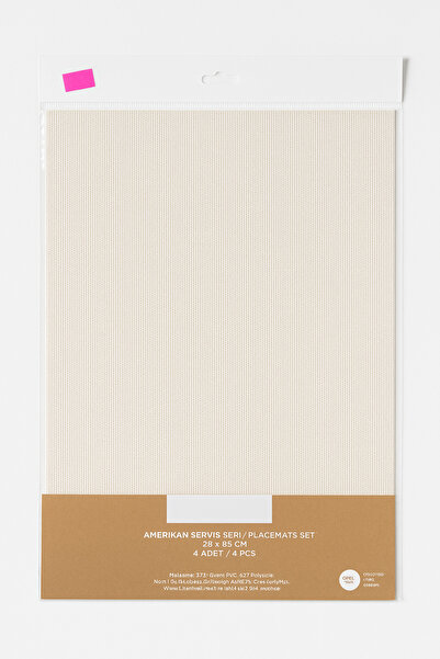 esdekor American Service Set 30X45Cm 4-Piece 75% Green Pvc Light Gray – White in Between, a Simple and Neutral Tone.