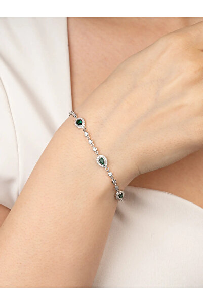 FELICELY Bratara Argint 925 Green Issa