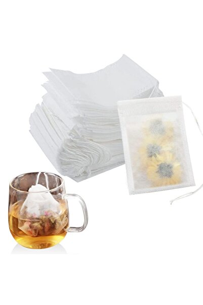 OEM Set of 200 Tea Filters, Non-woven Textile, 7x9 cm, White