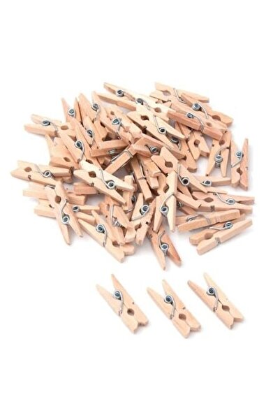 ANTBRO Clești de rufe din lemn pentru creativitate – 2,5x0,5cm, set de 50 de ...