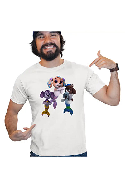 OEM Tricou Barbati Paw Patrol Merpups Caini Sirena Patrula Catelusilor