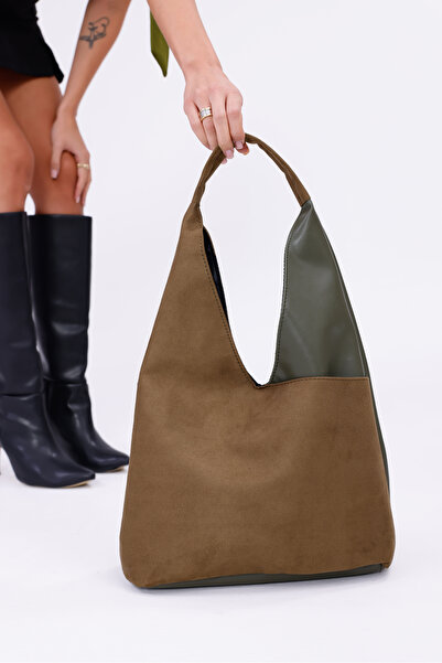 CELESTIAL COLLECTION Yeni Sezon Stella Çift Taraflı Süet ve Suni Deri Mıknatıslı Omuz Çantası