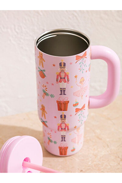 LC Waikiki ترمس ملون من RENKLİMAĞAZADAN YENİYIL LCW WAİKİKİ مع مجروشة مكسرات متنوعة، سعة 700 مل