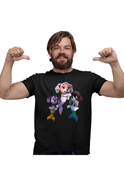 OEM Tricou Barbati Paw Patrol Merpups Caini Sirena Patrula Catelusilor
