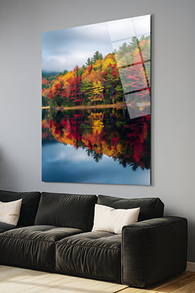 STARYUNA Autumn Forest View Glass Painting Yuna1012