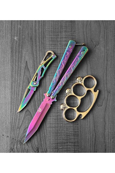 Retro Steampunk Rainbow Ejder Çelik çakı ÇAkı