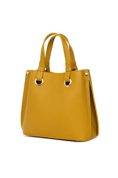 myOwn Geantă de damă din piele naturală Ilona galben muștar