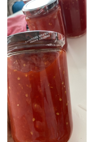 adana girişimci kadınlar Odun ateşinde pişmiş kabukları soyulmus 660 cc 10 adet DOMATES KONSERVESİ