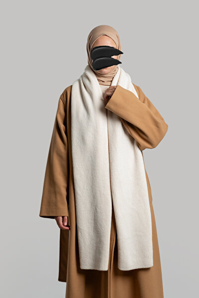 Emare Eșarfă tricotată simplă - Bone