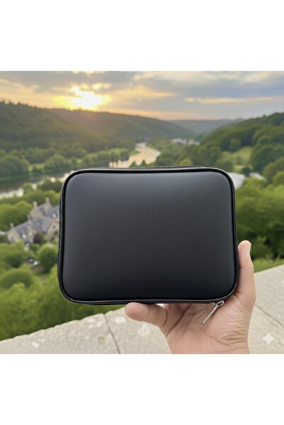 NorthAK Siyah Şarj Aleti Kulaklık Çantası - Teknoloji , Makyaj Organizer Düze...