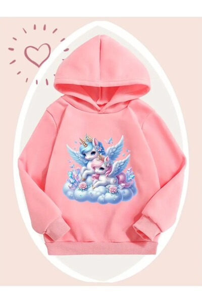 oneagılyazı Χαριτωμένο φούτερ μονόκερος για κορίτσια