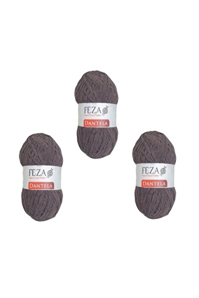 FEZA GROUP Self Patterned Yarndantela Hand Knitting Yarn, 50 Gr, 200 m (3Pcs)
