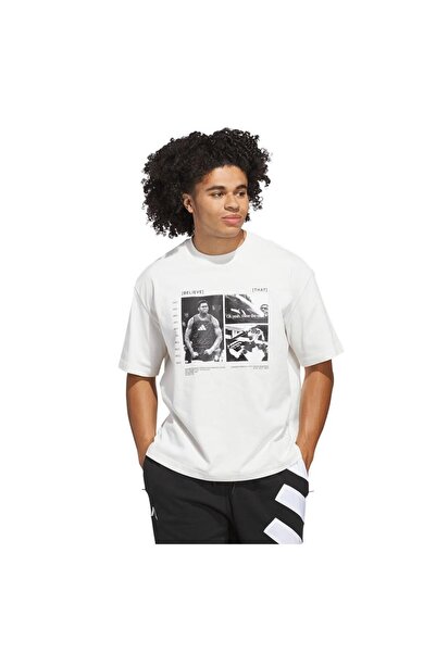 adidas Men's White T-Shirt Anted Gfx Tee 2 Jm2679