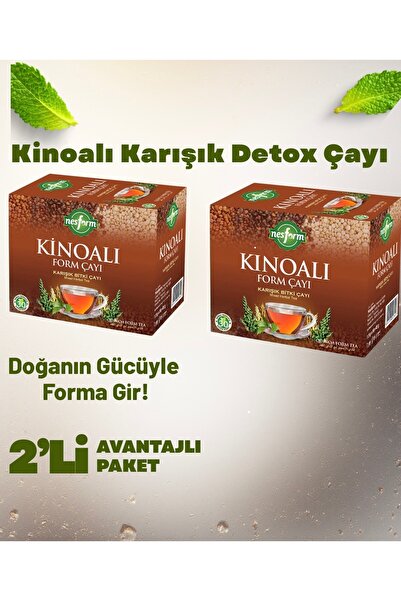Nesform Kinoa Form Çayı Kilo Vermeye Yardımcı Detox Bitki Çayı 2 Kutu (60 Adet)