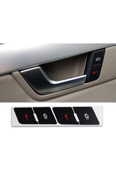 Audi A4 B6 - B7 Kasa 2001-2008 Arası Uyumlu Kapı Tuş Takımı Tamir Kiti Sticke...