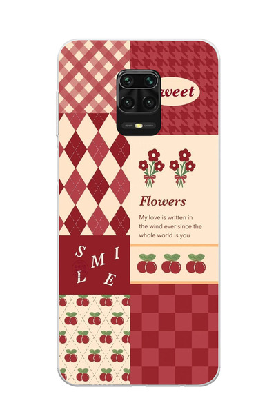 Elorakılıf Xiaomi Redmi Note 9 Pro Uyumlu Baskılı Yumuşak Silikon Şeffaf Tele...