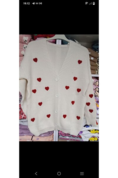 Butik Kalp motifli hırka