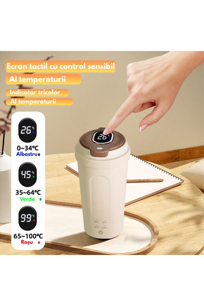 Gadgetry Portable Kettle, Electric Thermos, 500ML, 4 Temperature Presets